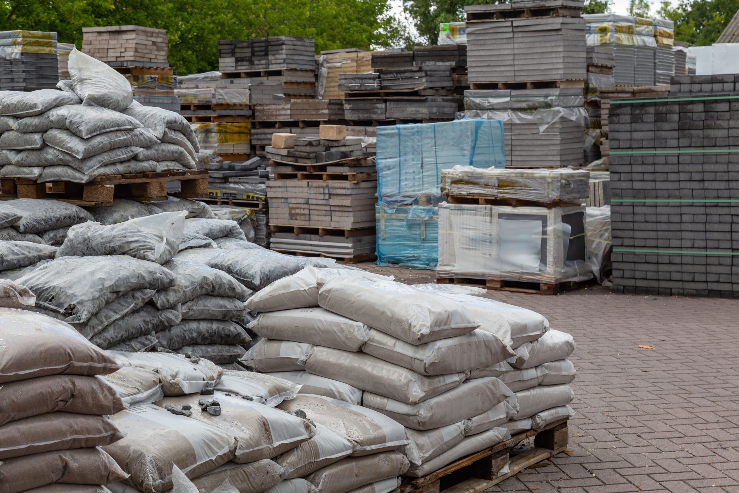 Raw material stored in store room