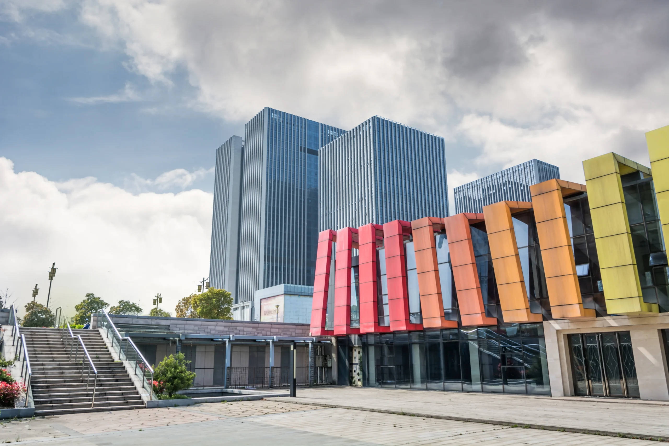 commercial-building-with-colorful-walls