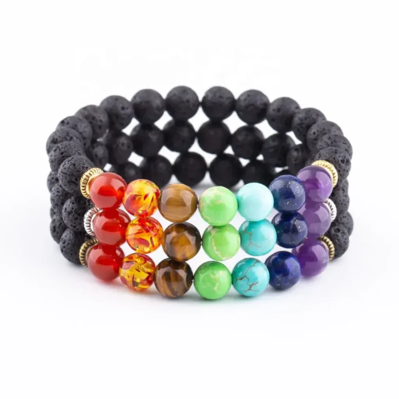 7 Chakra bracelet with lava